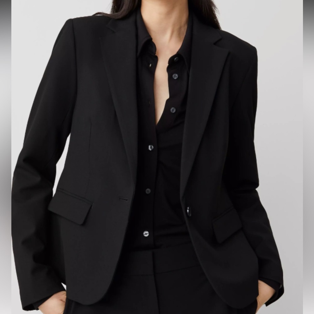 J CREW Classic Black Women's Blazer - Tailored Two-Button Jacket size 00P NWOT - Picture 1 of 10